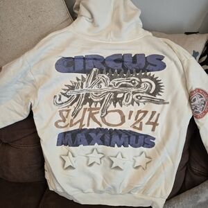Cactus Jack by Travis Scott Cream Graphic Hoodie